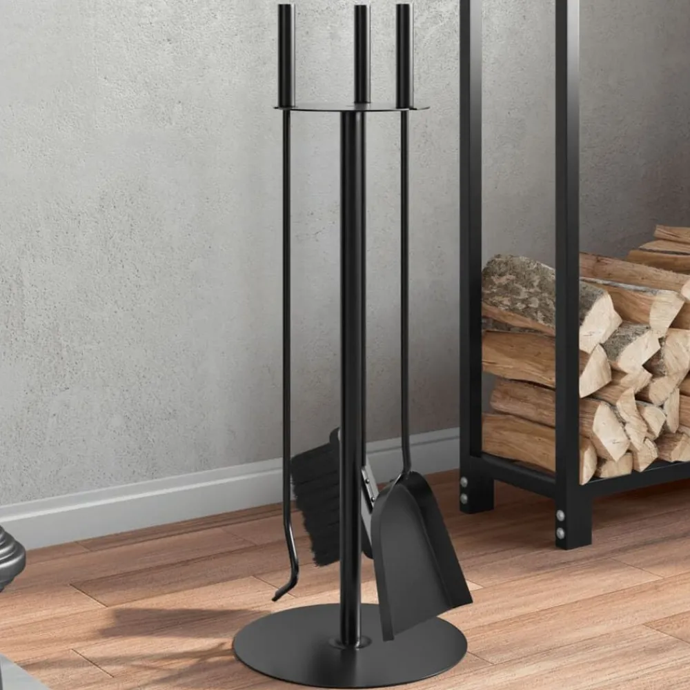 4-delige openhaardgereedschapset 22x59 cm staal>vidaXL Discount