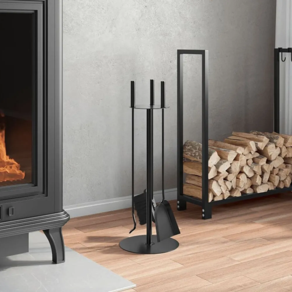 4-delige openhaardgereedschapset 22x59 cm staal>vidaXL Discount