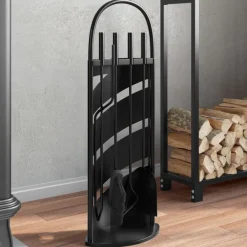 Houtkachel- & Haardaccessoires*vidaXL 5-delige openhaardgereedschapset 23x15x66 cm staal
