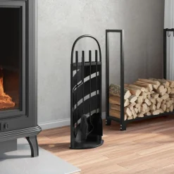 Houtkachel- & Haardaccessoires*vidaXL 5-delige openhaardgereedschapset 23x15x66 cm staal