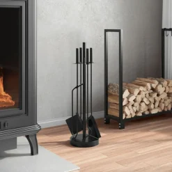 5-delige openhaardgereedschapset 18x66 cm staal><noscript><img width=