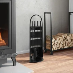 Houtkachel- & Haardaccessoires*vidaXL 5-delige openhaardgereedschapset 23x15x66 cm staal