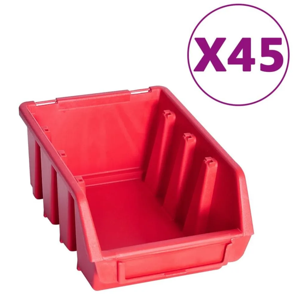 96-delige Opslagbakkenset met wandpanelen>vidaXL