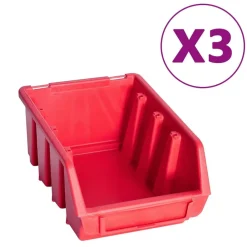 34-delige Opslagbakkenset met wandpanelen rood en zwart><noscript><img width=