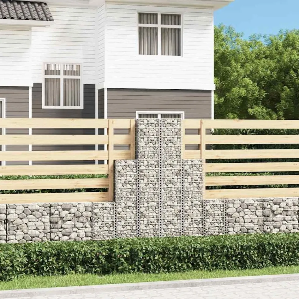 Tuinafscheidingen*vidaXL 6-delige Schanskorfset gegalvaniseerd draad