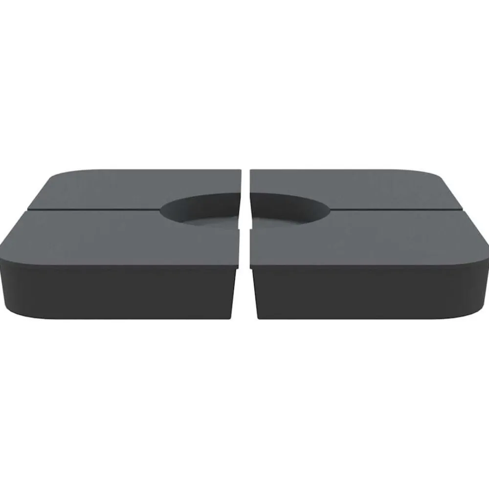 Tuin & Gazon*vidaXL 4-delige Set parasolvoeten voor kruisvoet parasol 100 kg PP Antraciet
