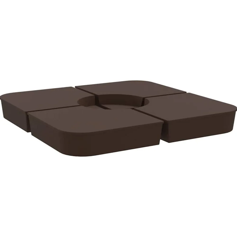 4-delige Set parasolvoeten voor kruisvoet parasol 100 kg PP>vidaXL Online