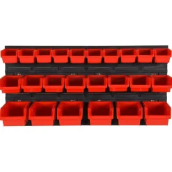 26-delige Sorteersysteemset 77x39 cm polypropeen rood en zwart>vidaXL New