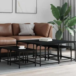 5-delige Tafeltjesset bewerkt hout>vidaXL Clearance