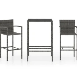 3-delige Tuinbarset poly rattan>vidaXL Discount