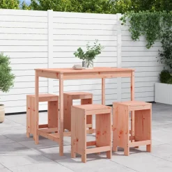Tuinmeubelen*vidaXL 5-delige Tuinset massief douglashout Natuurlijk douglashout