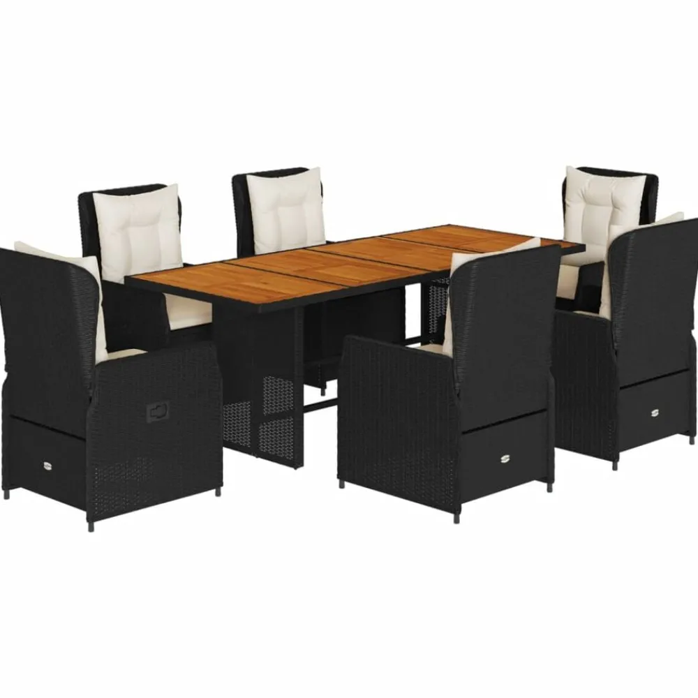 7-delige Tuinset met kussens poly rattan>vidaXL Sale