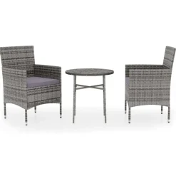 3-delige Tuinset poly rattan>vidaXL Clearance