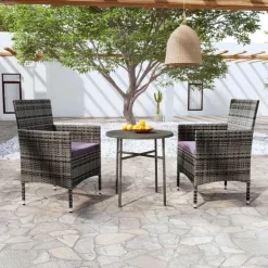 3-delige Tuinset poly rattan>vidaXL Clearance