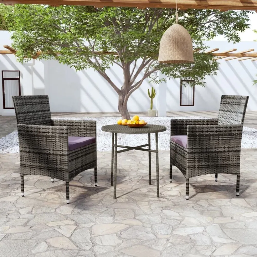3-delige Tuinset poly rattan>vidaXL Clearance