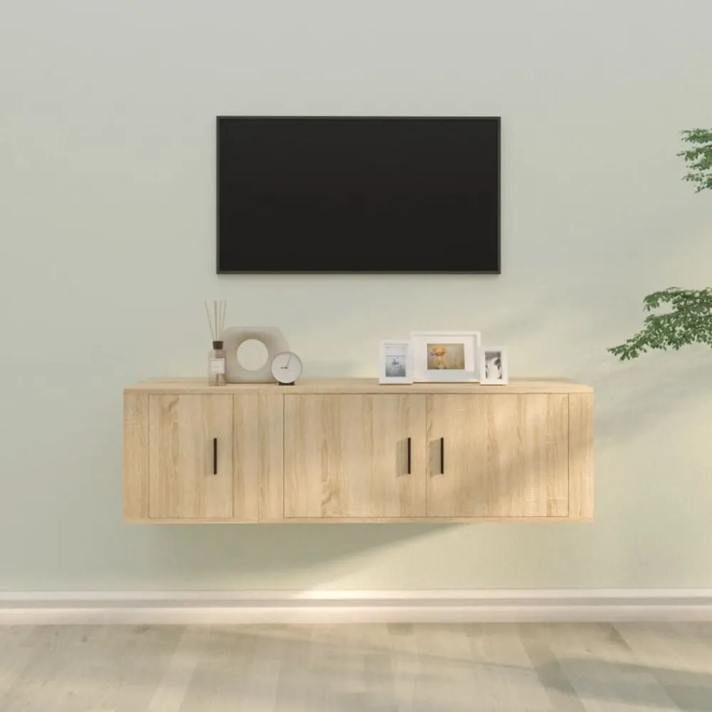 2-delige Tv-meubelset bewerkt hout kleurig>vidaXL Best