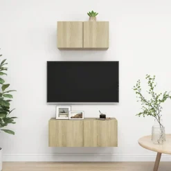2-delige Tv-meubelset spaanplaat kleurig>vidaXL Online