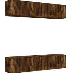6-delige Tv-meubelset bewerkt hout kleurig>vidaXL Hot