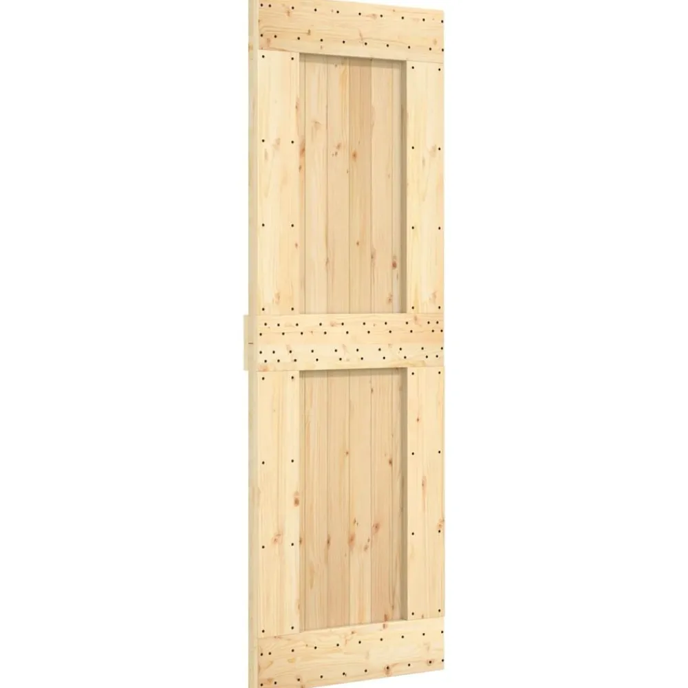 Bouwmaterialen*vidaXL Deur NARVIK 70 x 210 cm Massief Grenenhout Naturel