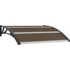 Tuin & Gazon*vidaXL Deurluifel 120x100 cm PC zwart Bruin en zwart