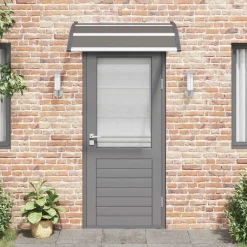 Tuin & Gazon*vidaXL Deurluifel 120x100 cm PC zwart Bruin en zwart