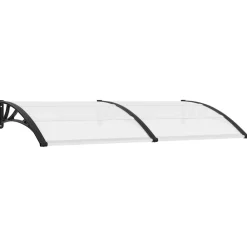 Tuin & Gazon*vidaXL Deurluifel 200x100 cm PC zwart Zwart en transparant