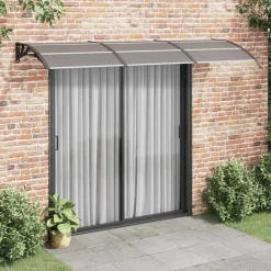 Tuin & Gazon*vidaXL Deurluifel 300x75 cm polycarbonaat Zwart
