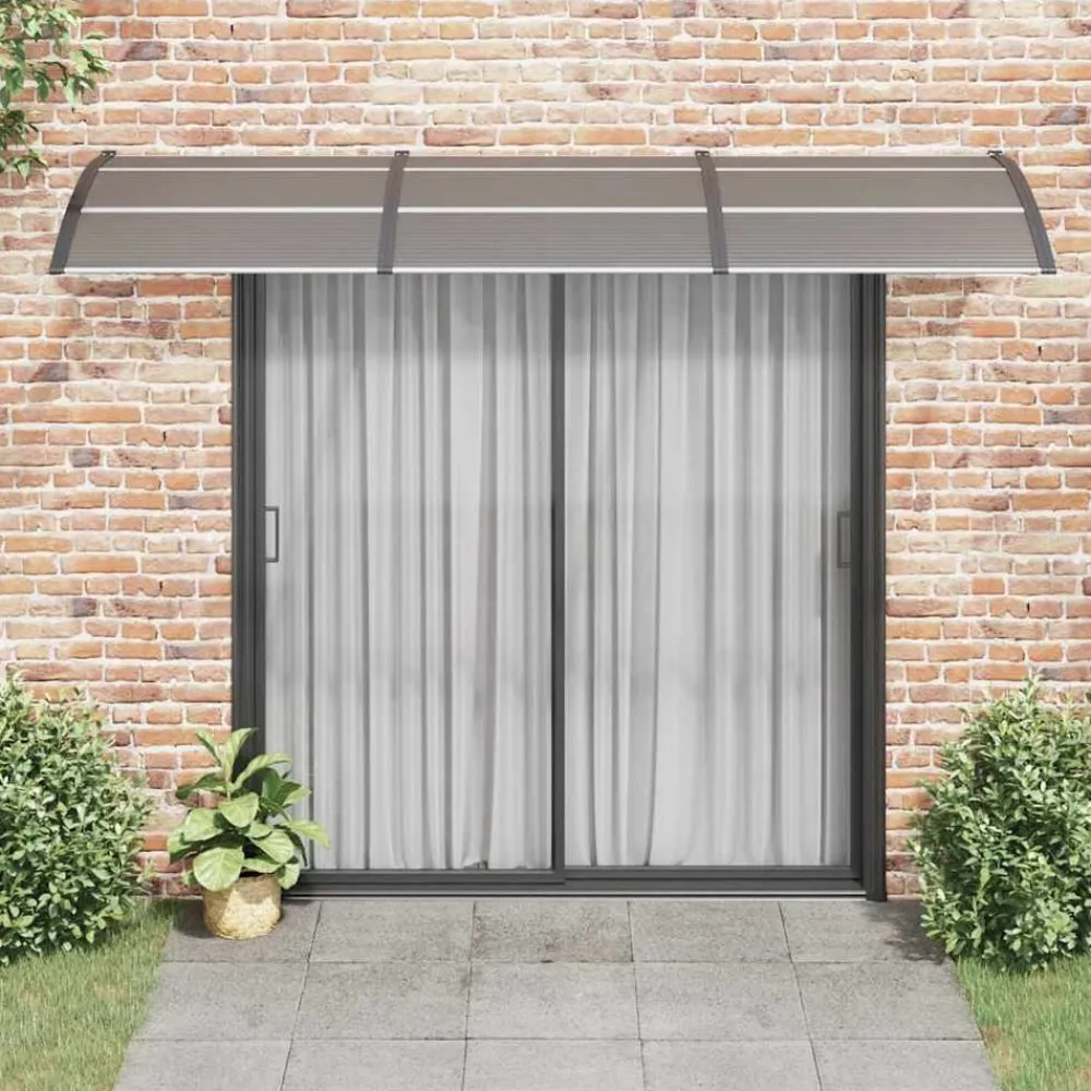Tuin & Gazon*vidaXL Deurluifel 300x75 cm polycarbonaat Zwart