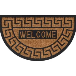 Woon- & Tuinaccessoires*vidaXL Deurmat halfrond 45x75 cm rubber en kokosvezel