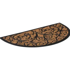 Woon- & Tuinaccessoires*vidaXL Deurmat halfrond 45x75 cm rubber en kokosvezel