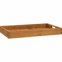 Dienblad 60x35 cm massief teakhout>vidaXL Clearance