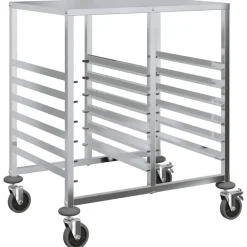 Trolleys*vidaXL Dienbladenwagen met 12 GN-bakken 75x55x87 cm roestvrij staal