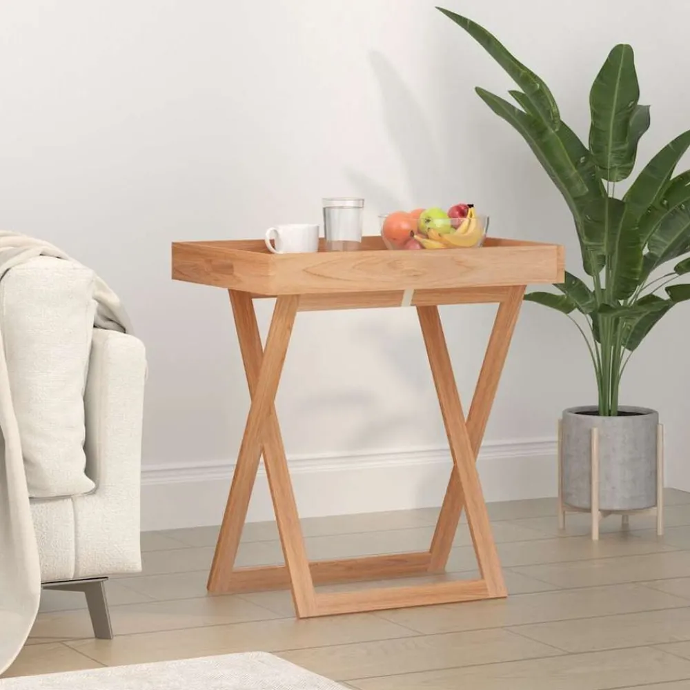 Tafels*vidaXL Dienbladtafel inklapbaar 52x36x56,5 cm walnotenhout