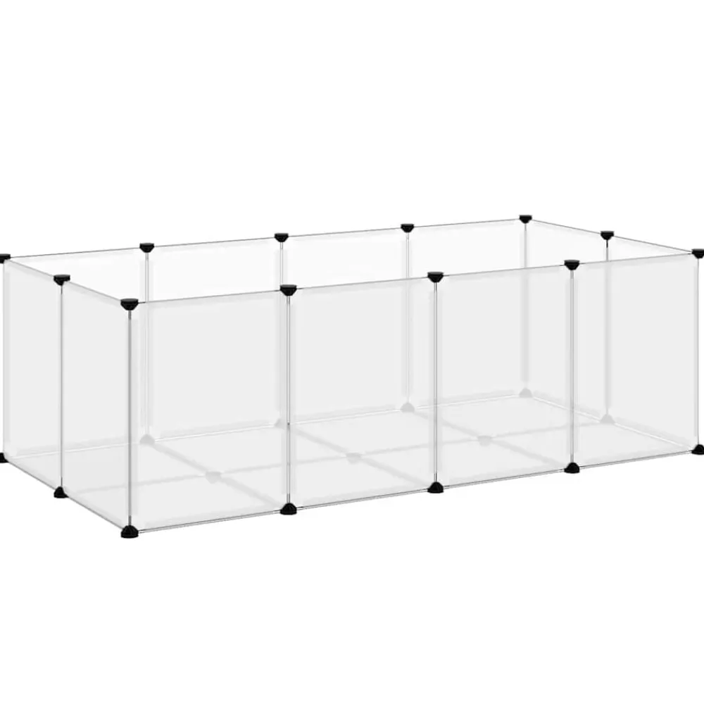 Huisdierbenodigdheden*vidaXL Dierenhok klein 144x74x46,5 cm polypropeen en staal transparant Doorzichtig