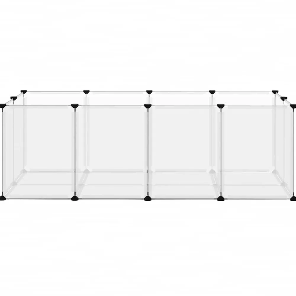 Huisdierbenodigdheden*vidaXL Dierenhok klein 144x74x46,5 cm polypropeen en staal transparant Doorzichtig