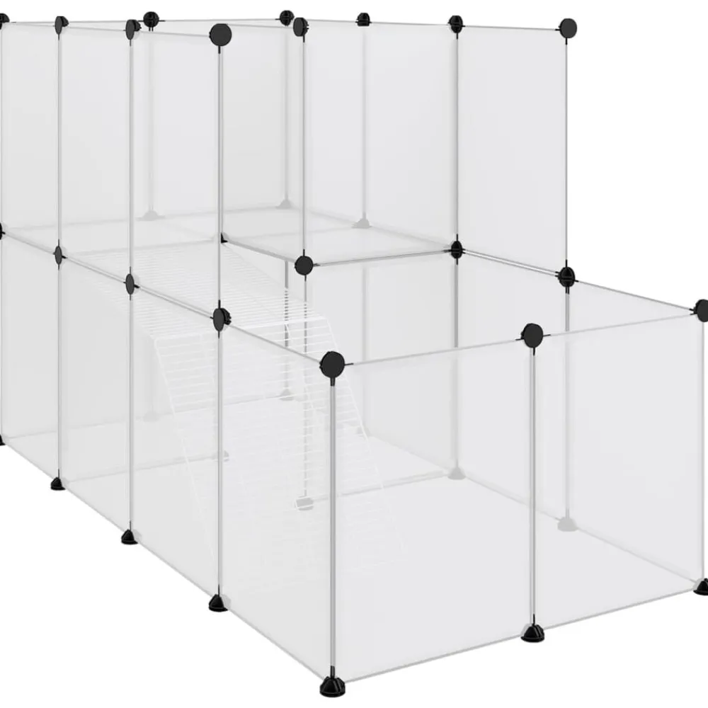 Dierenhok klein 142x74x93 cm polypropeen en staal transparant>vidaXL Hot