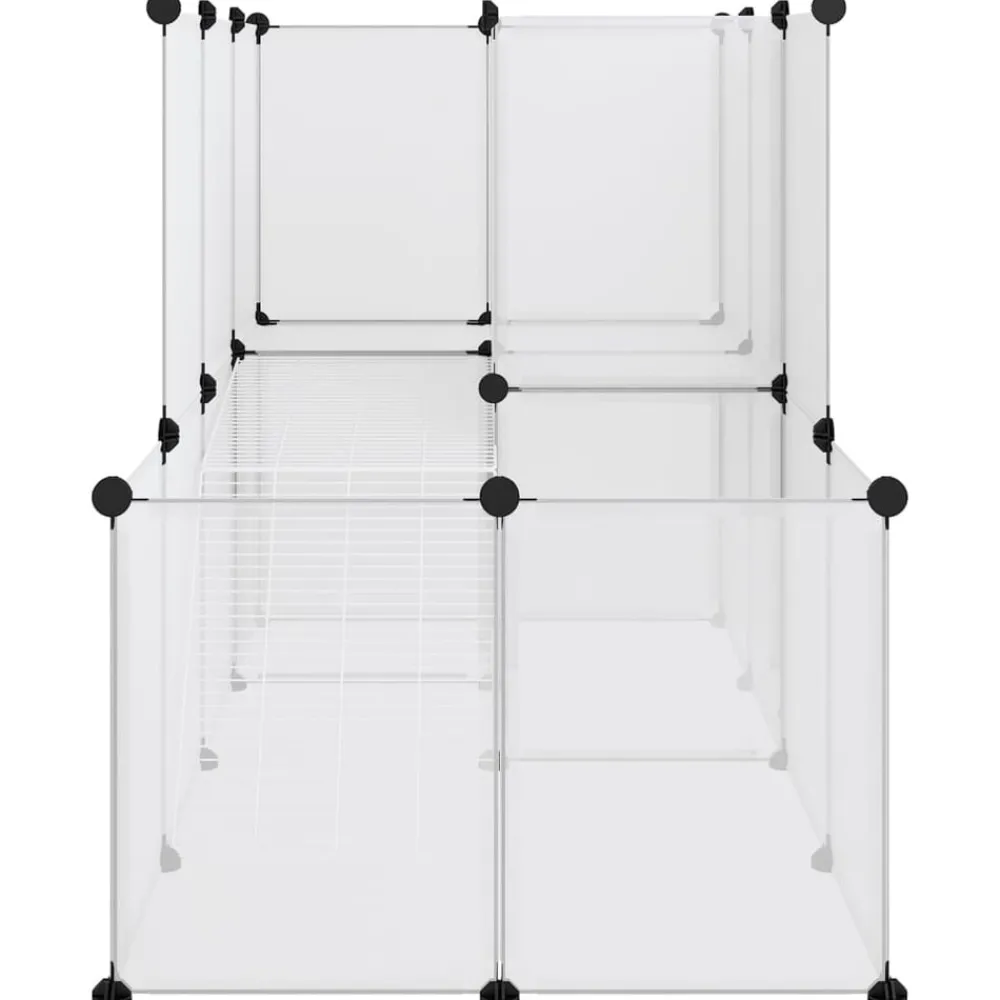 Dierenhok klein 142x74x93 cm polypropeen en staal transparant>vidaXL Hot