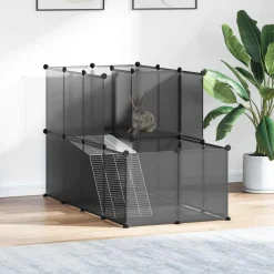 Dierenhok klein 142x74x93 cm polypropeen en staal>vidaXL New
