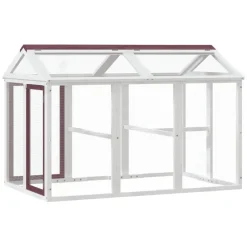 Huisdierbenodigdheden*vidaXL Dierenren 141x94x104 cm massief grenenhout kleurig Mokka