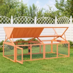 Huisdierbenodigdheden*vidaXL Dierenren 200x112,5x74 cm massief grenenhout Bruin