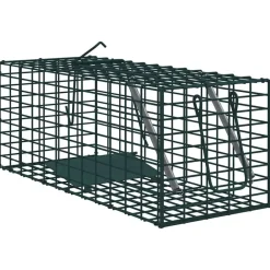 Buitensport*vidaXL Dierenvallen Groen 31 x 13 x 12cm Staal