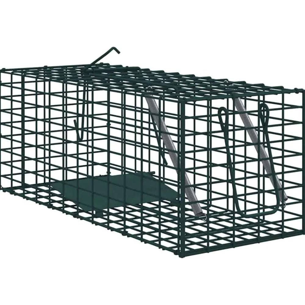 Buitensport*vidaXL Dierenvallen Groen 31 x 13 x 12cm Staal