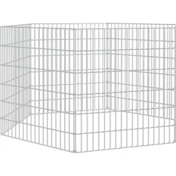 Dierenverblijf 6 panelen 54x60 cm gegalvaniseerd ijzer><noscript><img width=
