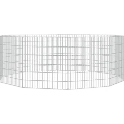 Huisdierbenodigdheden*vidaXL Dierenverblijf 10 panelen 54x60 cm gegalvaniseerd ijzer