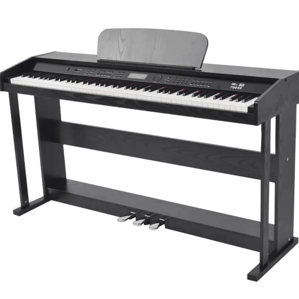 Kunst & Entertainment*vidaXL Digitale piano met pedalen 88 toetsen zwart