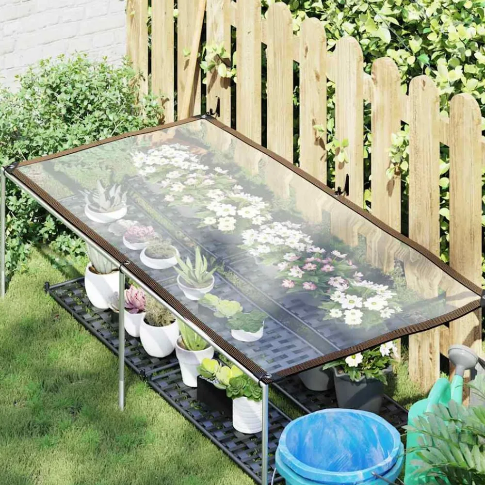 Bouwbeslag*vidaXL Doorzichtig zeildoek met zeilringen 1x2 m polyethyleen
