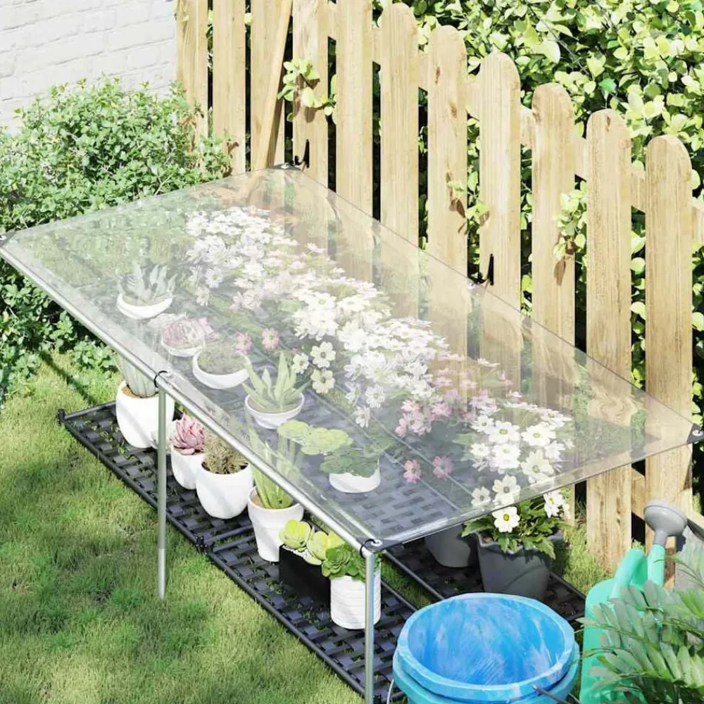 Bouwbeslag*vidaXL Doorzichtig zeildoek met zeilringen 1x2 m polyethyleen