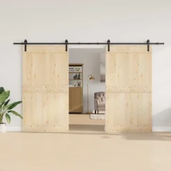Doos met onderdelen voor schuifdeur 366 cm staal zwart><noscript><img width=