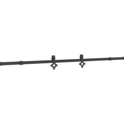 Doos met onderdelen voor schuifdeur 213,5 cm staal zwart>vidaXL Discount