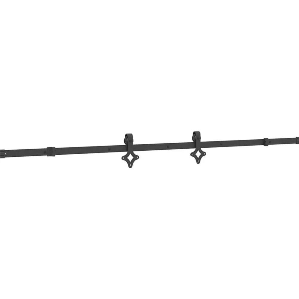 Doos met onderdelen voor schuifdeur 213,5 cm staal zwart>vidaXL Discount
